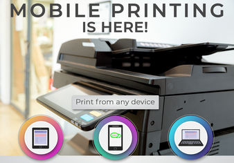 Mobile printing is here! Print from any device.